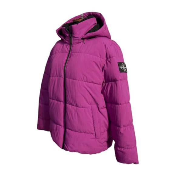CALVIN KLEIN JEANS PURPLE PUFFER JACKET - Picture 1 of 4